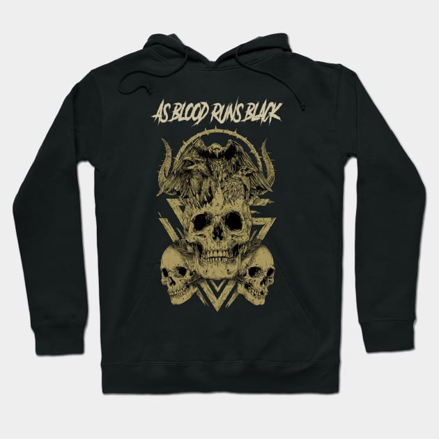 AS BLOOD RUNS BLACK BAND MERCHANDISE Hoodie by Angelic Cyberpunk